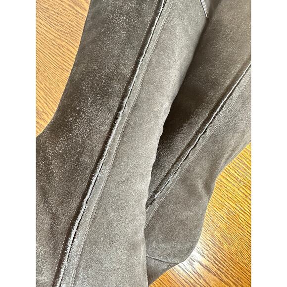 KATE SPADE Black Suede Knee High‎ Heel Boots womans 7 B - Picture 6 of 11